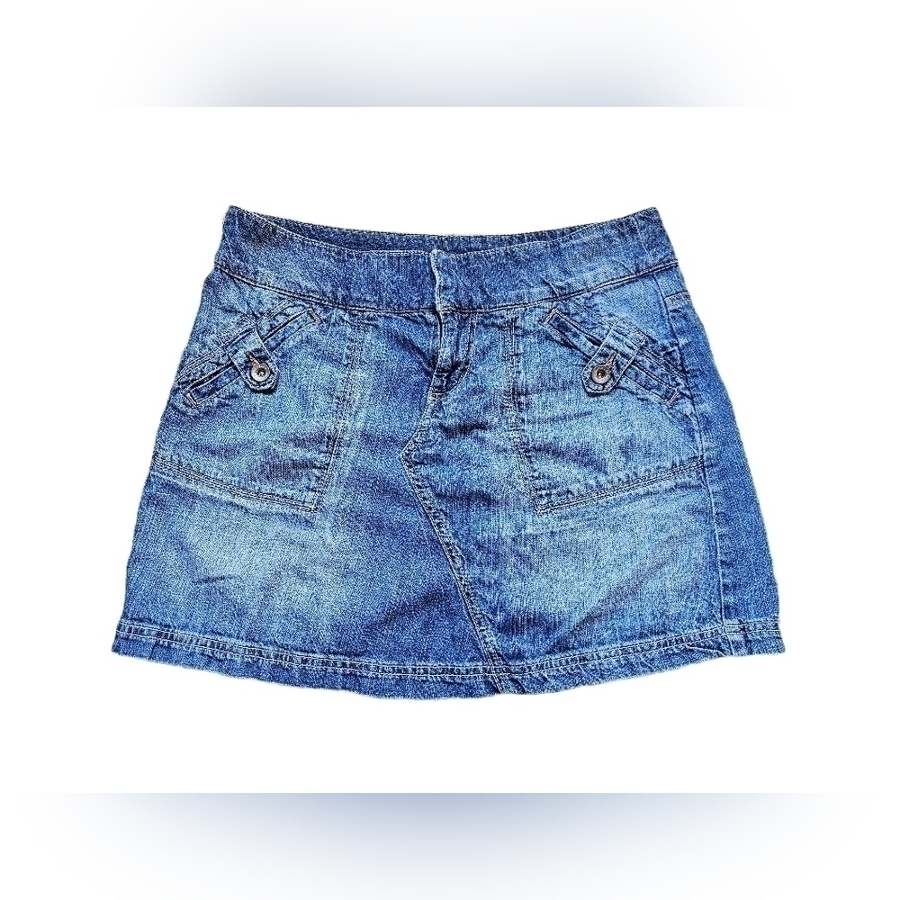 Denim Mini Skirt - Blue
